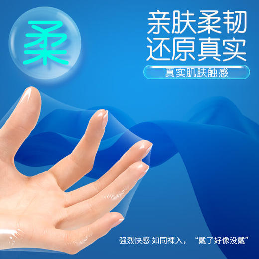 4维空间 玻尿酸003*12只 超薄润滑无感【粉丝专享-7折任选3大盒】马来西亚原装进口情趣避孕套 商品图3