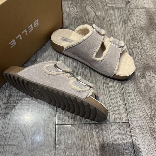 D112506吐司厚底毛毛勃肯鞋女2025冬季新款可外穿拖鞋子 商品图6