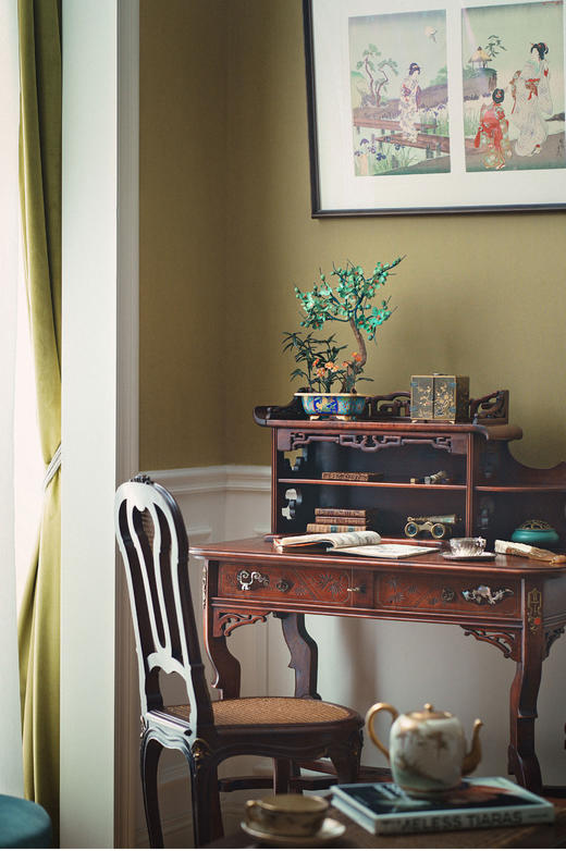 【已售】独角鹿西洋古董20世纪中国创汇时期出品宝相花纹样景泰蓝盆装饰「梅寿长春」珍宝像生盆景 商品图0