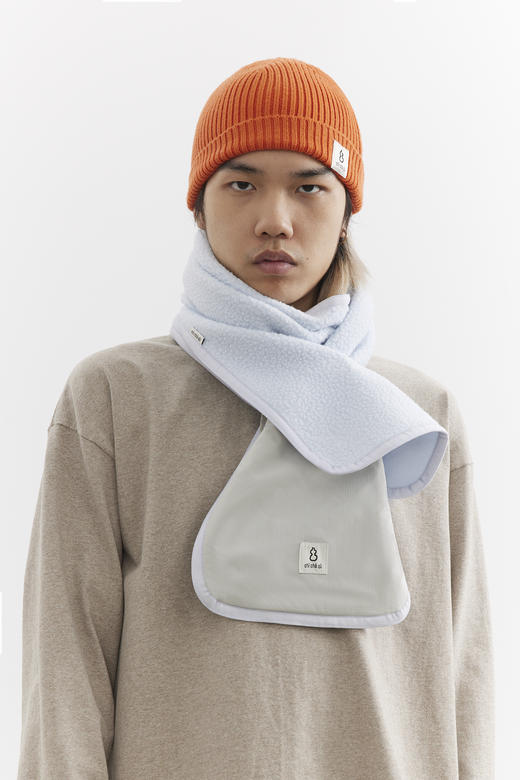 吃茶去chichaqu25秋冬户外抓绒摇粒绒围巾拼接口袋防寒防风保暖 商品图3