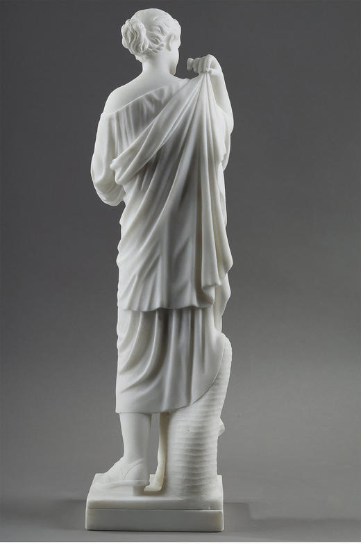 独角鹿西洋古董1900年代意大利出品「(Diana de Gabies加比的狄安娜」主题大理石雕塑 商品图4