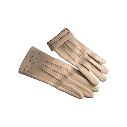 【加厚加绒可触屏显瘦德绒保暖手套】女冬季骑车防寒时尚 商品图4