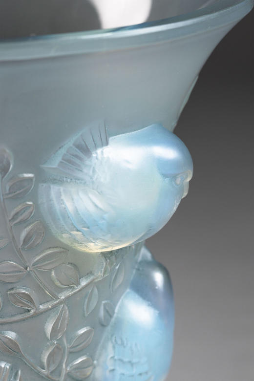 独角鹿西洋古董1930年法国出品「Saint François雀」欧泊水晶花瓶 商品图3