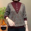 妈妈秋冬新款宽松气质加绒半高领百搭打底上衣女 商品缩略图2