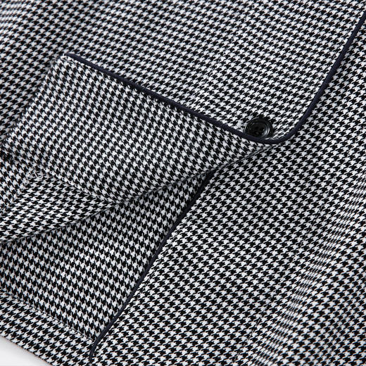 【全棉法兰绒家居服】全棉情侣家居服套装千鸟格法兰绒家居服男士女士睡衣 商品图4