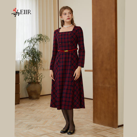 司歌长袖连衣裙收腰秋冬女A921218X 商品图4