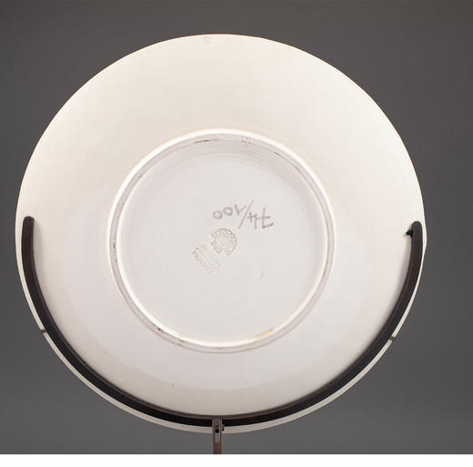 【已售】独角鹿西洋古董1956年代西班牙出品限量装饰陶盘「VISAGE DANS CARRÉ 雕像中的面孔」 商品图5