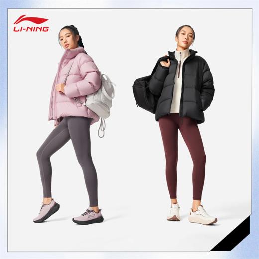 李宁女子立体裁剪85%鹅绒短羽绒服AYMV186 商品图2