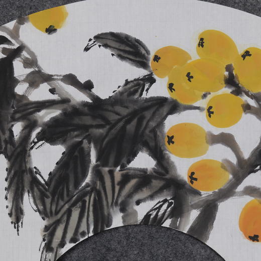 卓愿《金辉磊磊》33x66CM 手绘纸本宣纸国画作品 商品图3