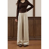 鹿向南「拾秋漫行」简约白色直筒休闲裤女秋冬百搭显瘦阔腿长裤子 商品缩略图2