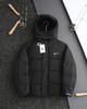 D112541梭织面料防风拒水连帽纯色羽绒服夹克 商品缩略图1
