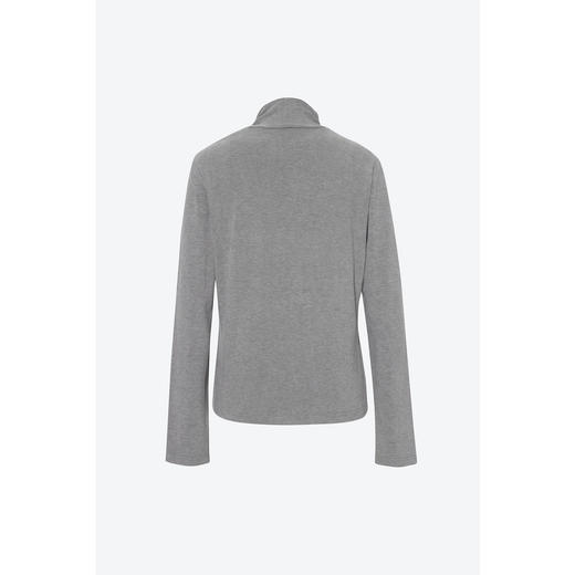 【商场同款】诗凡黎灰色高领套头T恤2024冬新款长袖上衣3FA301352 商品图1