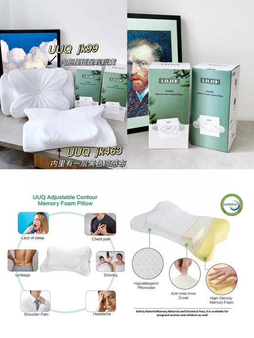 D112534支撑颈部的基本构造有效改善睡眠质量立体蝴蝶枕 商品图12