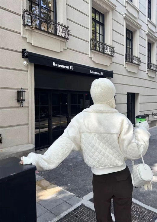 【秒杀价已调 直接拍】火爆的 Alo 上线开卖  智秀同款 立领短款 秋冬飞行员 羊羔绒外套 商品图9