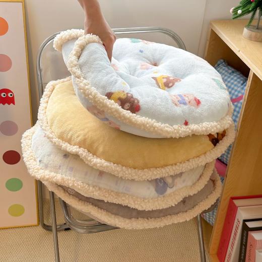 【YW】无忧购49元2件冬季新款圆形牛奶绒卡通坐垫可爱办公室椅垫阳台蒲团飘窗垫（截单后3-5天发货) 商品图0