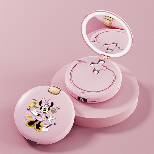 💓所有女生冬天不能错过的💥【迪士尼化妆镜暖手充电宝】🥰暖手、补妆、给手机充电，有这一个就够了❗❗ ✅两档调温，3秒快速发热，持续温暖你的手心 商品图7