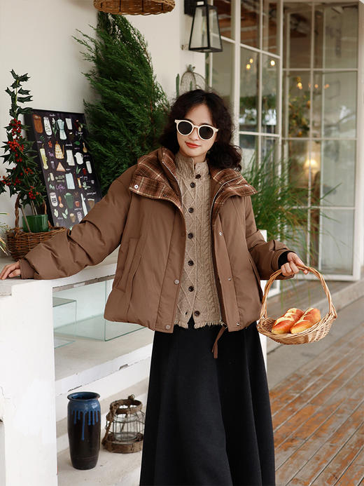 羽绒节 【2件立减30，3件立减50，4件立减80】【板娘同款 短款羽绒服】格子复古时尚 很有年轻活力气息~湖州仓 商品图4