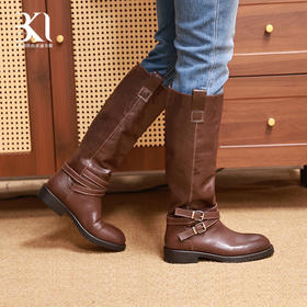 BAKERLOO女鞋羊皮长筒骑士靴AD216