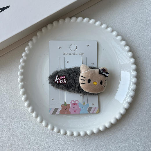 少女风格猫咪毛绒BB夹发夹-纪念日百货门店同款167747763 商品图1
