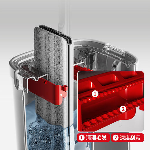 【新品】好媳妇平板拖把水桶一体家用一拖净干湿两用免手洗布懒人拖地神器 商品图2