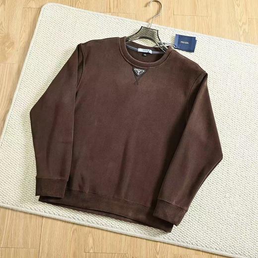 D112518秋冬季三角标logo超厚实双面摇粒绒保暖复古卫衣 商品图6