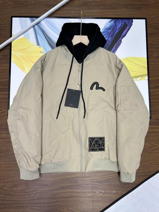 D112580假两件帽子不可拆25SS秋冬新款浮刺绣连帽棉衣夹克外套 商品图9