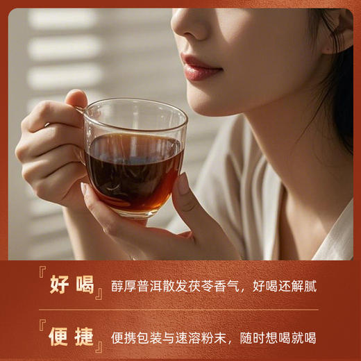 天泊宁茯苓普洱茶粉固体饮料 7.5克（0.5克/袋，15袋） 商品图3