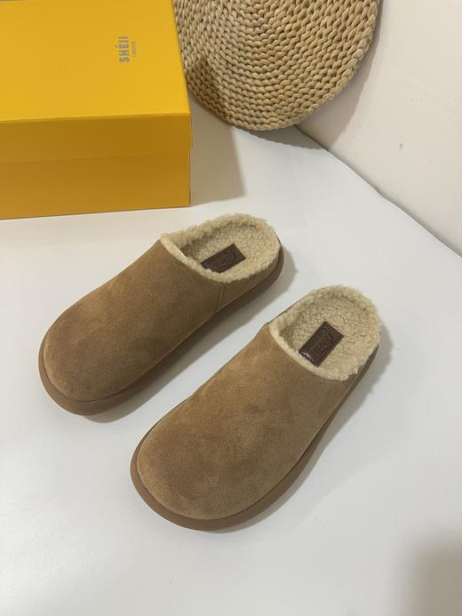 D112509包头内增高勃肯毛毛拖鞋女乐福鞋棉鞋 商品图4