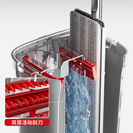 【新品】好媳妇平板拖把水桶一体家用一拖净干湿两用免手洗布懒人拖地神器 商品图1