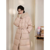 鹿向南「淡霭成笺」90白鸭绒粉色羽绒服冬季狐狸毛领中长款外套女 商品缩略图1
