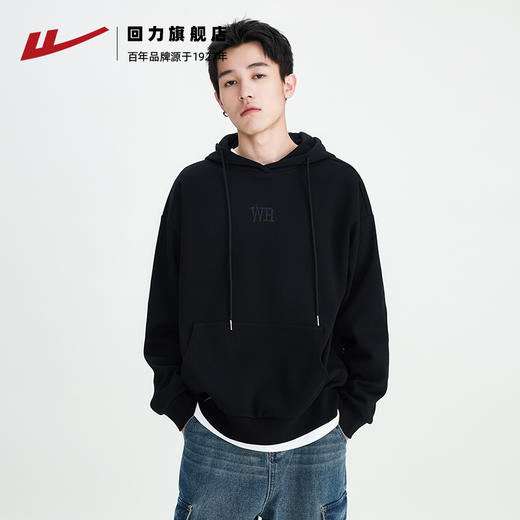 回力刺绣卫衣男生款美式春秋季情侣装潮牌痞帅高级感vintage外套 商品图0