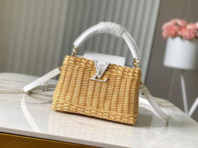 秋冬特惠💰1600 渠道级LV 新品 te级LV 动态芯片 M26004/M48865白印花竹篮 本款Capucines手袋