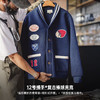 马登工装美式复古青果领开衫摇粒绒夹克保暖短款棒球服外套男秋冬 商品缩略图1