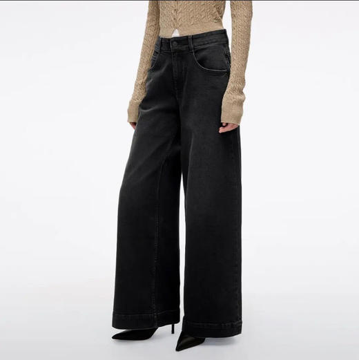 【秒杀价已调 直接拍】Miss 秋冬款 植绒宽松 牛仔 阔腿裤 商品图0