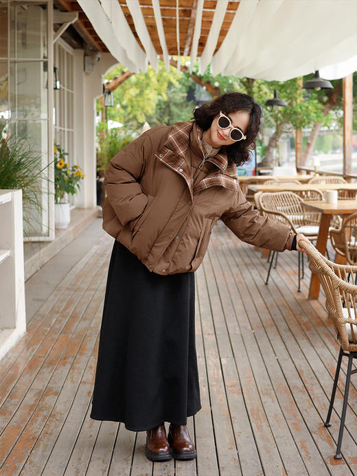 羽绒节 【2件立减30，3件立减50，4件立减80】【板娘同款 短款羽绒服】格子复古时尚 很有年轻活力气息~湖州仓 商品图5