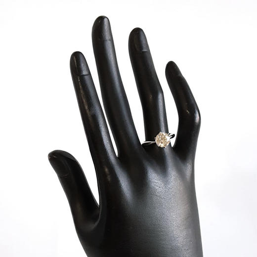 【天然正品】AU750白金经典简约六爪款2.04克拉钻石戒指14号（戒圈可改）女士181125TJ25 商品图8