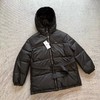 D112548女士黑色中长款含腰带羽绒夹克羽绒服 商品缩略图1