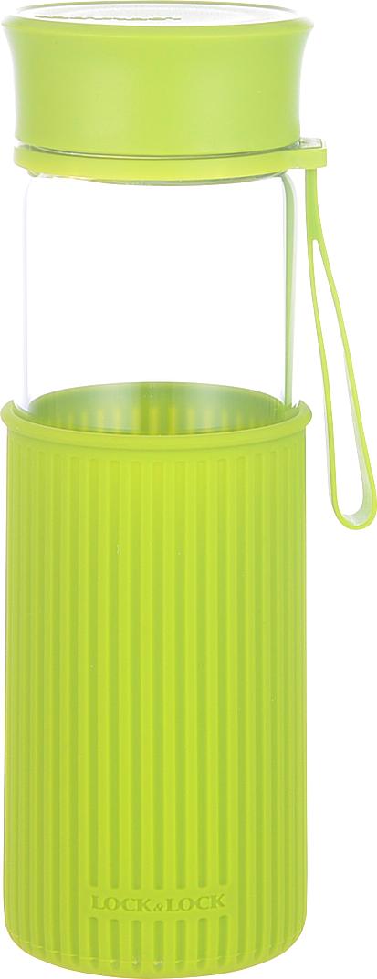 6943620516732 乐扣乐扣新款耐热玻璃水杯便携花茶杯带隔热硅胶套 绿色500ml 商品图0