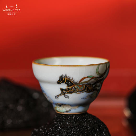 问鼎汝瓷一马当先（月白复刻款精工款木兰杯） 商品图1