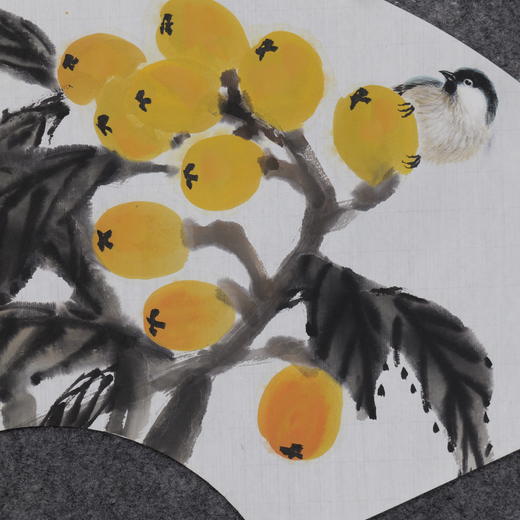 卓愿《金辉磊磊》33x66CM 手绘纸本宣纸国画作品 商品图1