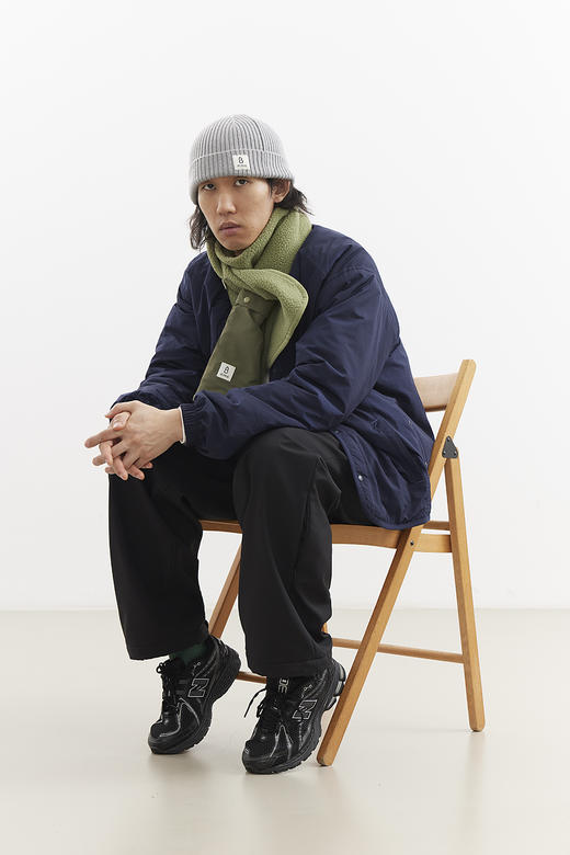 吃茶去chichaqu25秋冬户外抓绒摇粒绒围巾拼接口袋防寒防风保暖 商品图1