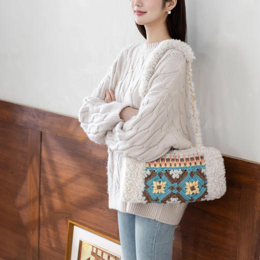 苏苏姐家格纹暖宝包手工DIY钩针编织毛线团自制材料包 商品图2