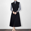 「高货wl」全新升级【铂金会员441/天猫599/差价158】(21317)洛诗琳法式V领斜纹毛呢连衣裙2025秋冬气质收腰背心裙女 商品缩略图1