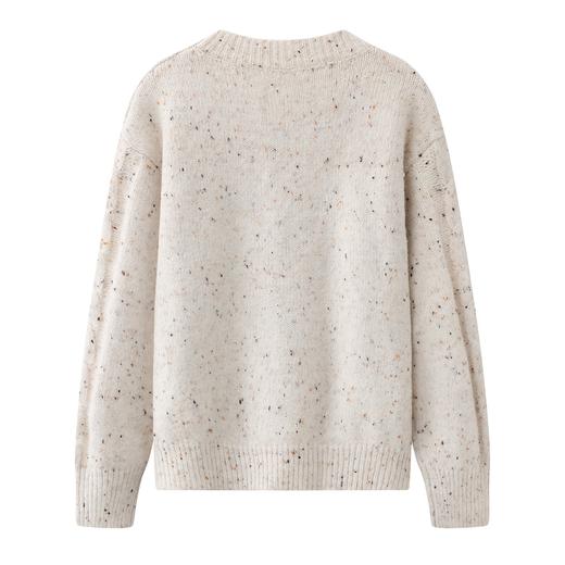 D112524冬季新款绞花毛球针织衫宽松圆领毛衫落肩袖套头毛衣女 商品图1