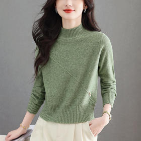 小个子大码女装打底衫，厚款毛衣短款内搭中领上衣CC-MY-1298