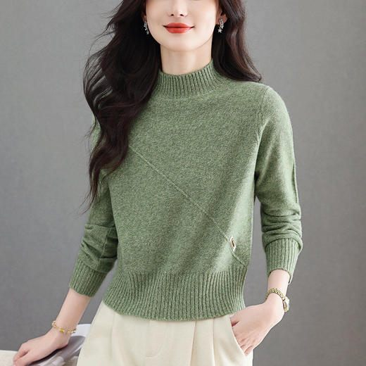 小个子大码女装打底衫，厚款毛衣短款内搭中领上衣CC-MY-1298 商品图0