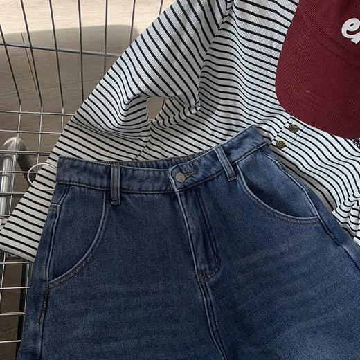 特价出！ 不退换！显瘦不臃肿的加绒直筒阔腿牛仔裤！ 商品图8