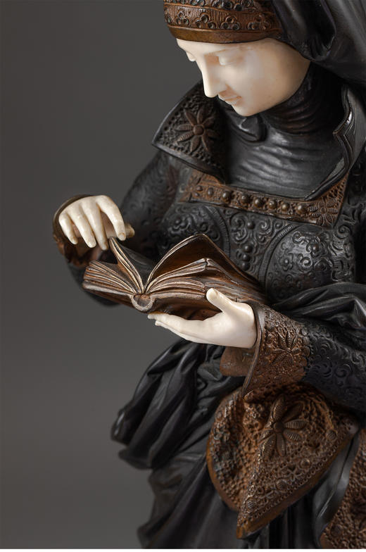 独角鹿西洋古董19世纪法国雕塑家Albert Ernest Carrier Belleuse设计「La Liseuse 阅读者」铜雕 商品图5