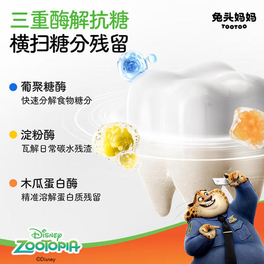 兔头妈妈【迪士尼】儿童抗糖防蛀果味牙膏 60g*2 商品图6