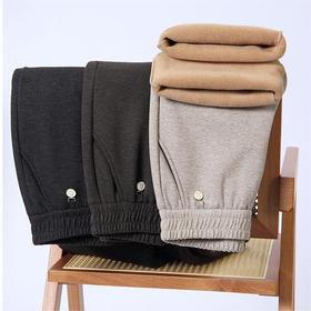 【细腻做工❗️更显品质】妈妈春秋裤子2025新款秋冬阔腿裤中老年女裤加绒加厚奶奶毛呢长裤。ja